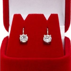 Bloomingdales CZ Diamond Pendant Earrings
